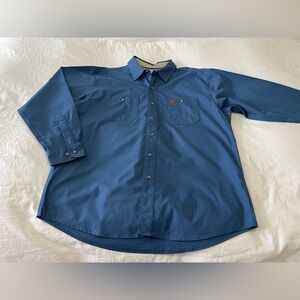 Carhartt 384-19 | Men’s SZ XL | Tradesman Carpenter Blue Long Sleeve Work Shirt